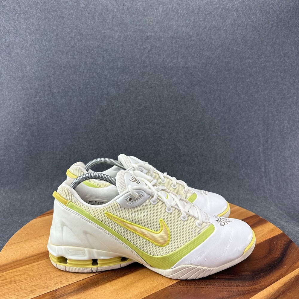 Nike Shox Glamour WMNS White/Lemon Yellow Athletic Shoes 310136-161 Sz 9.5 2004